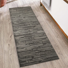 (Dark Grey, 60 x 220 CM) New Geometric Large Rugs Living Room Runner Rug