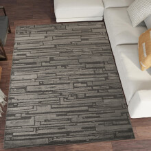 (Dark Grey, 80 x 150 CM) New Geometric Large Rugs Living Room Runner Rug