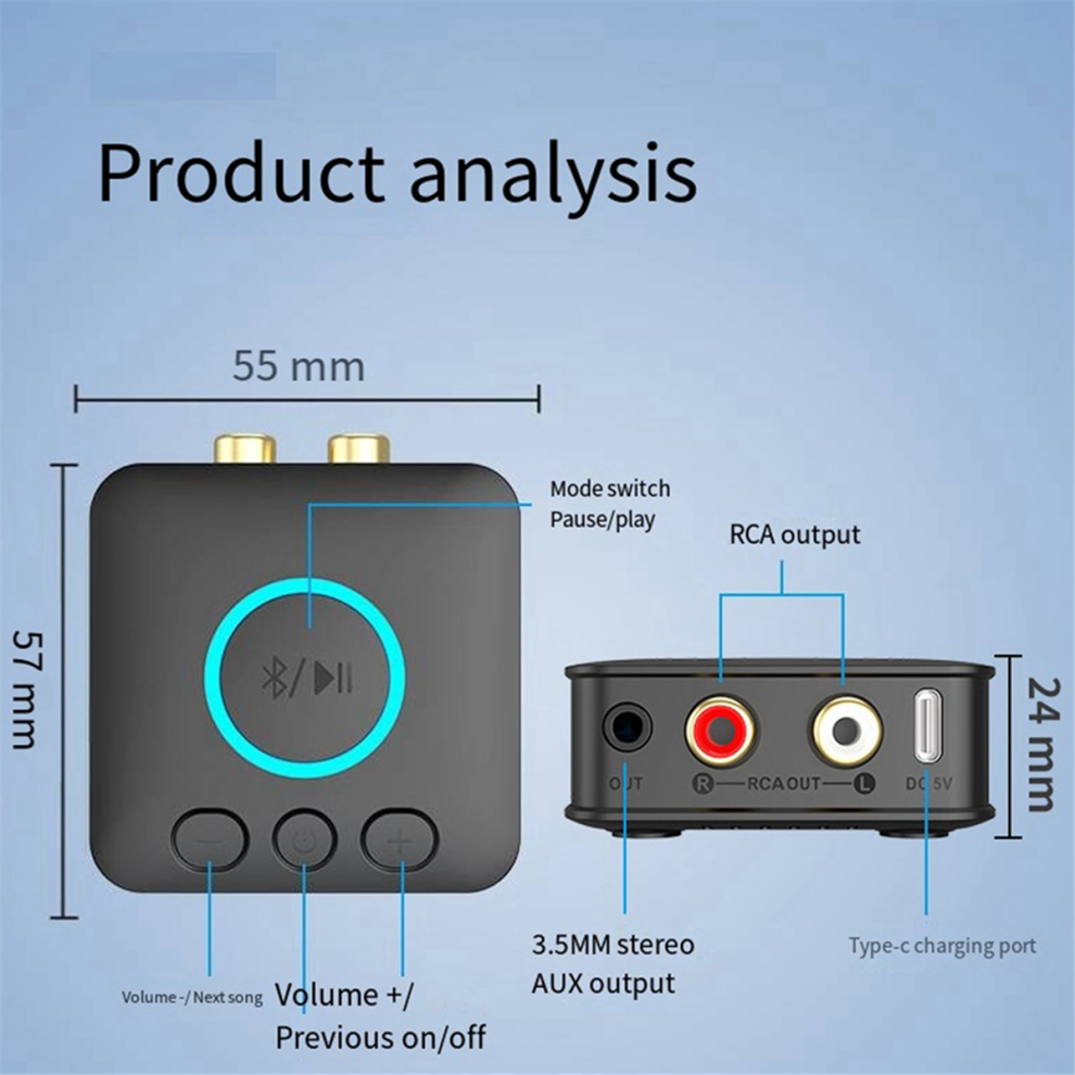 Bluetooth 5.1 Receiver To Aux/ Old Audio Amp Audio Player 4851271826686