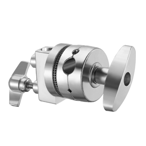 Monteringsadapter för lampstativ, vridbart huvud, hållare, grepphuvud (silver)