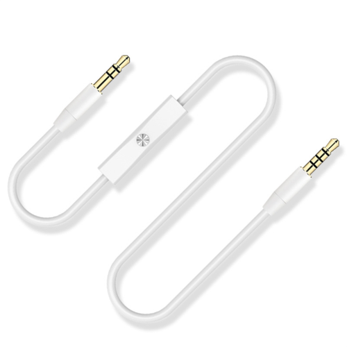 1,2 m jack 3,5 mm audiokabel auto AUX-kabel voor telefoonheadset wit