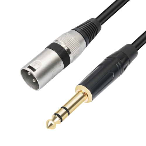 Cable de interconexión de señal balanceada de 1/4 de pulgada a XLR macho de 200 cm 2