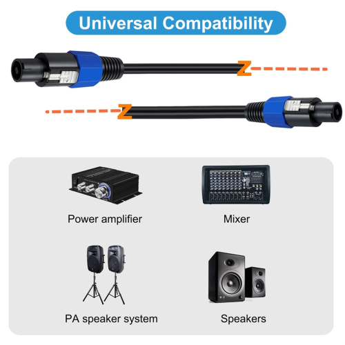 Profesionálny audio kábel Speakon Cable 1,8 m, samec-samec, 1,8 m 2