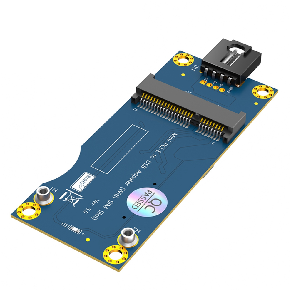 Mini Pci-E To Usb Adapter With Sim Card Slot For Wwan/Lte Module 4851271823951