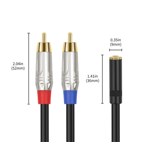 3,5 mm zvukový kábel, samica-samec, Y rozbočovač 1