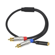 3,5 mm till ljudkabel hona till hane Y-splitter