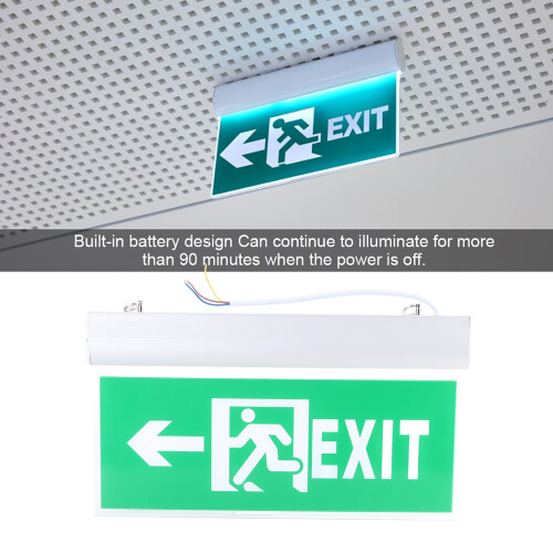 Acrylic LED Emergency Exit Sign Lamp Evacuation Indicator Light