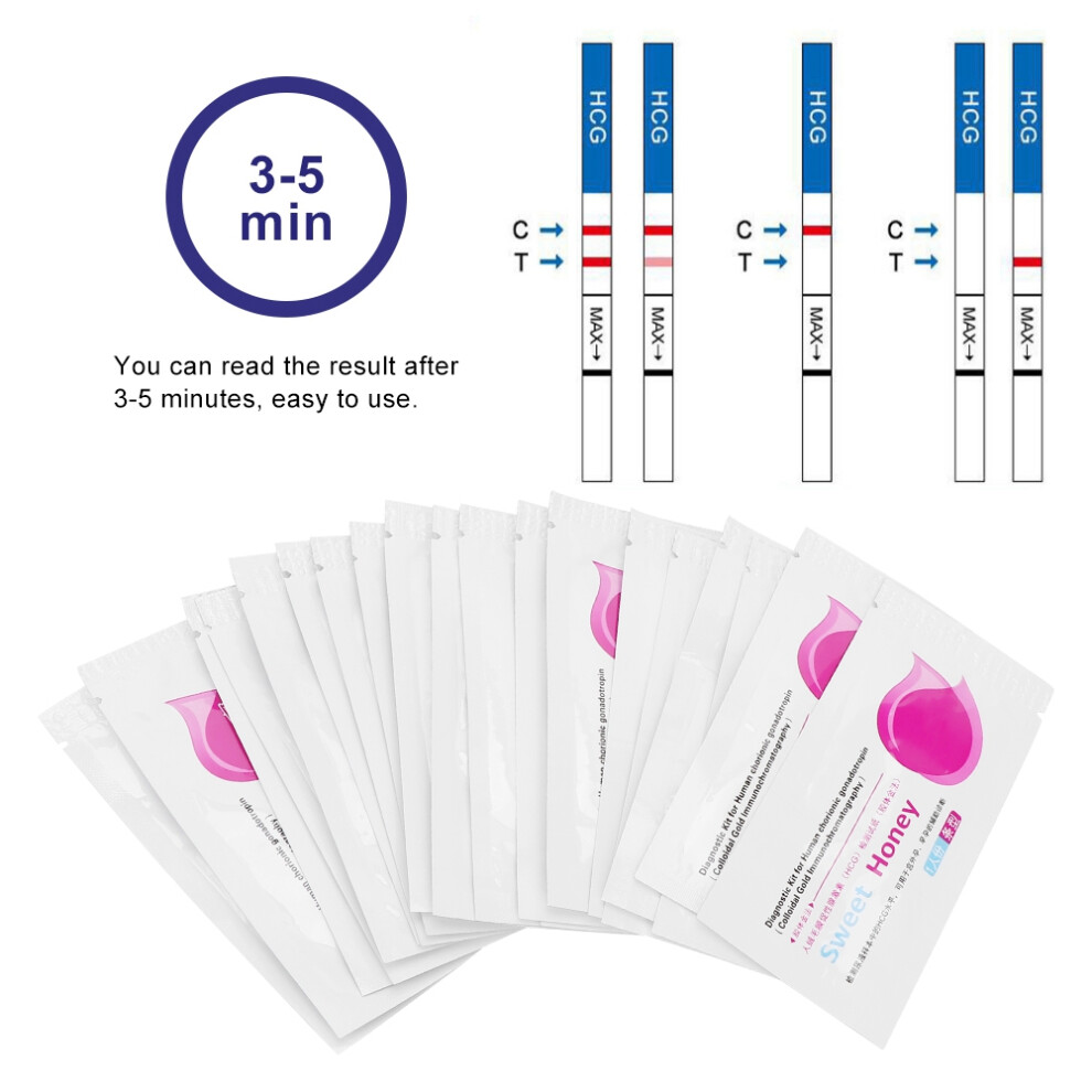 20pcs  Early Pregnancy Test Strip HCG Urine Tester Rapid Display for Women Female