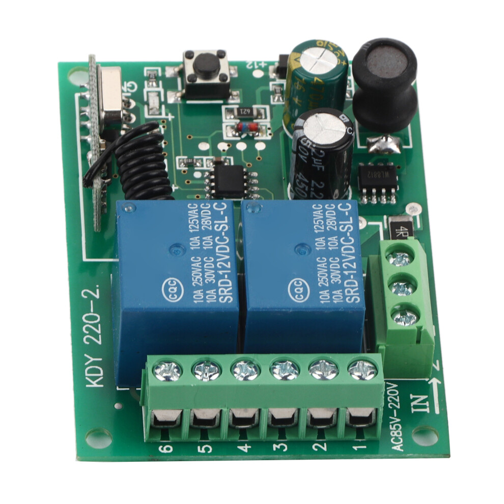 Ac85v-Ac220v 433Mhz Wireless Fr Remote Control Switch Receiver Relay Switch (2Ch) 4271324517888