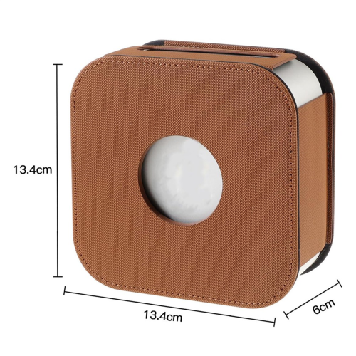 Capa protetora de couro para mini/profissional de mesa, marrom. 1