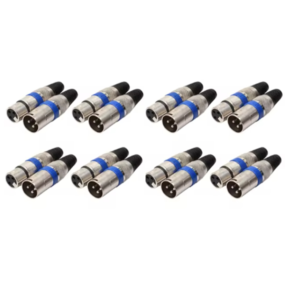 8 Pairs Xlr Connector 3Pin Audio Microphone Mic Xlr Male Plug 4851271827508