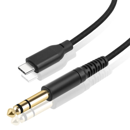 2 m langes USB-Typ-C-auf-6,35-mm-TRS-Stecker-Aux-Audio-Stereokabel 1