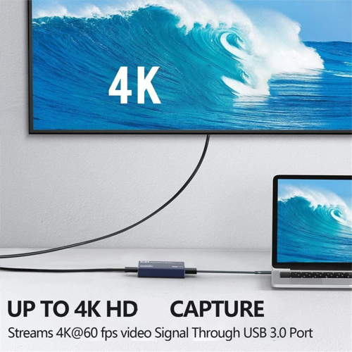 Placa de Captura de Vídeo - Compatível com 4K 60Hz 30Hz USB 3.0 C 2
