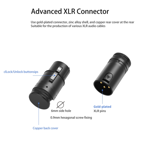 Male & Female Compact XLR Microphone Solder Adapter Adjustable 90 1