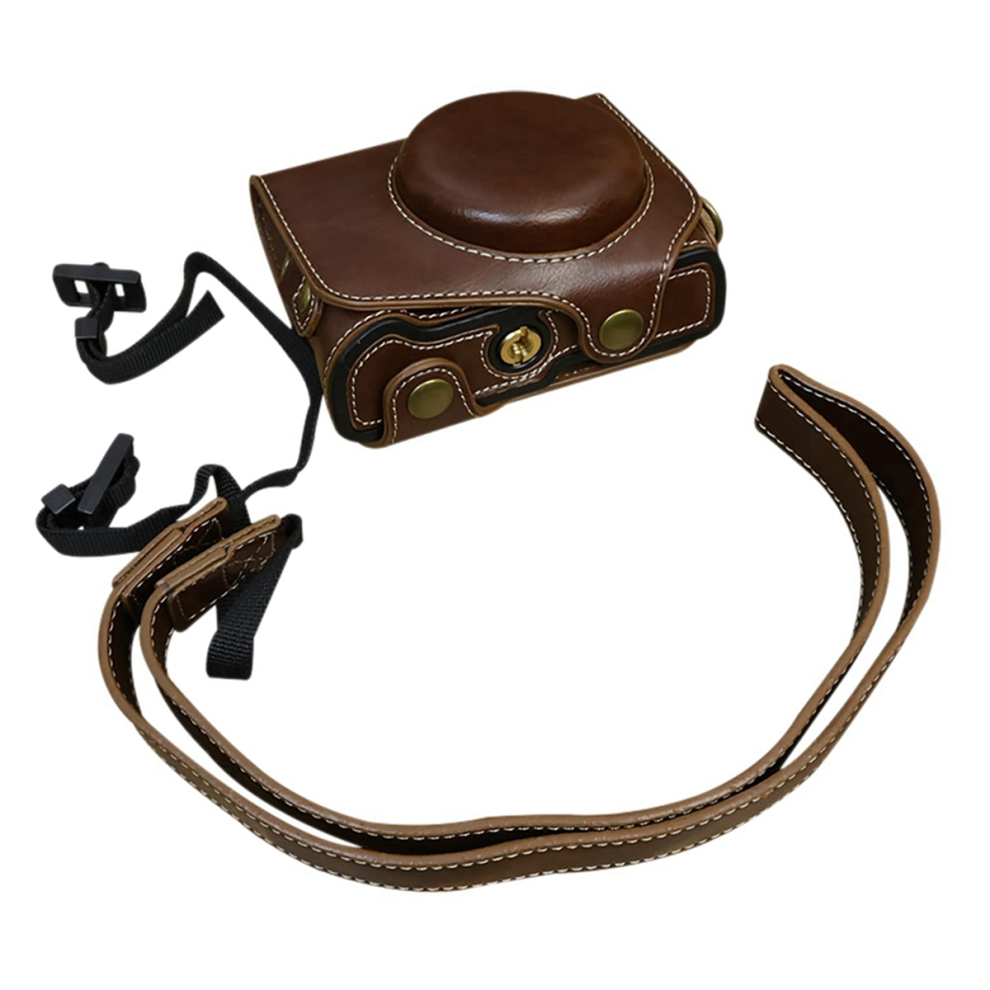 PU Leather Camera Bag Camera Bag Leather Case with Shoulder Strap B-image-OPC-PHWQYDJ-NEW