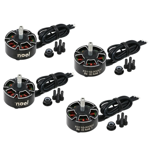 4 moteurs brushless X3110 900KV 4-6S pour drone RC FPV
