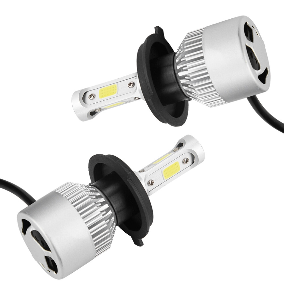 2Pcs H4 Led 36W 8000Lm Headlight Car Hi/Lo Beam Auto Bulbs 6000K (White) White 3741324521211