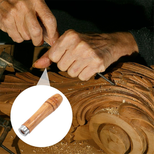 20 Stück Holzfeilengriffe mit stabilen Metallmanschetten 1