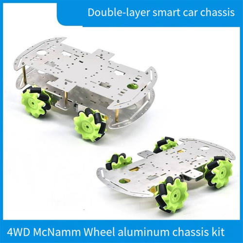 For DIY 4WD Aluminum Mecanum Robot Two-Layer Bottom Board