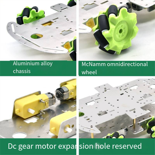 For DIY 4WD Aluminum Mecanum Robot Two-Layer Bottom Board 1