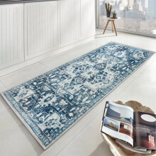 (60 x 220 cm (2 ft. x 7 ft. 2 in), Tranquil) Traditional Runner Rugs Nonslip Kitchen Hallway Floor Carpets & Door Mats