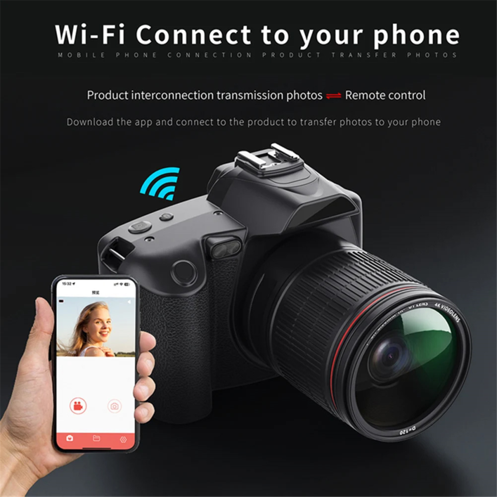 Digital Photography Camera 4K WIFI WebCam Video Recorder 64MP