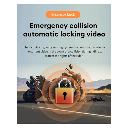Câmera DVR para motocicleta à prova d'água 1080P com câmera frontal e traseira de 3 polegadas. 2
