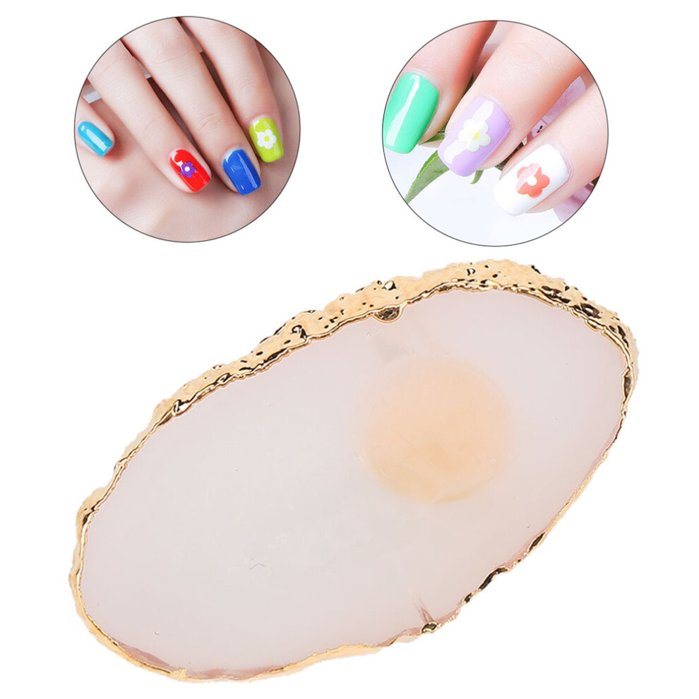 Resin Mini Nail Art Gel Polish Color Mixing Plate Tips Display Holder Manicure Tool White-image-OPC-PHWR9DF-NEW