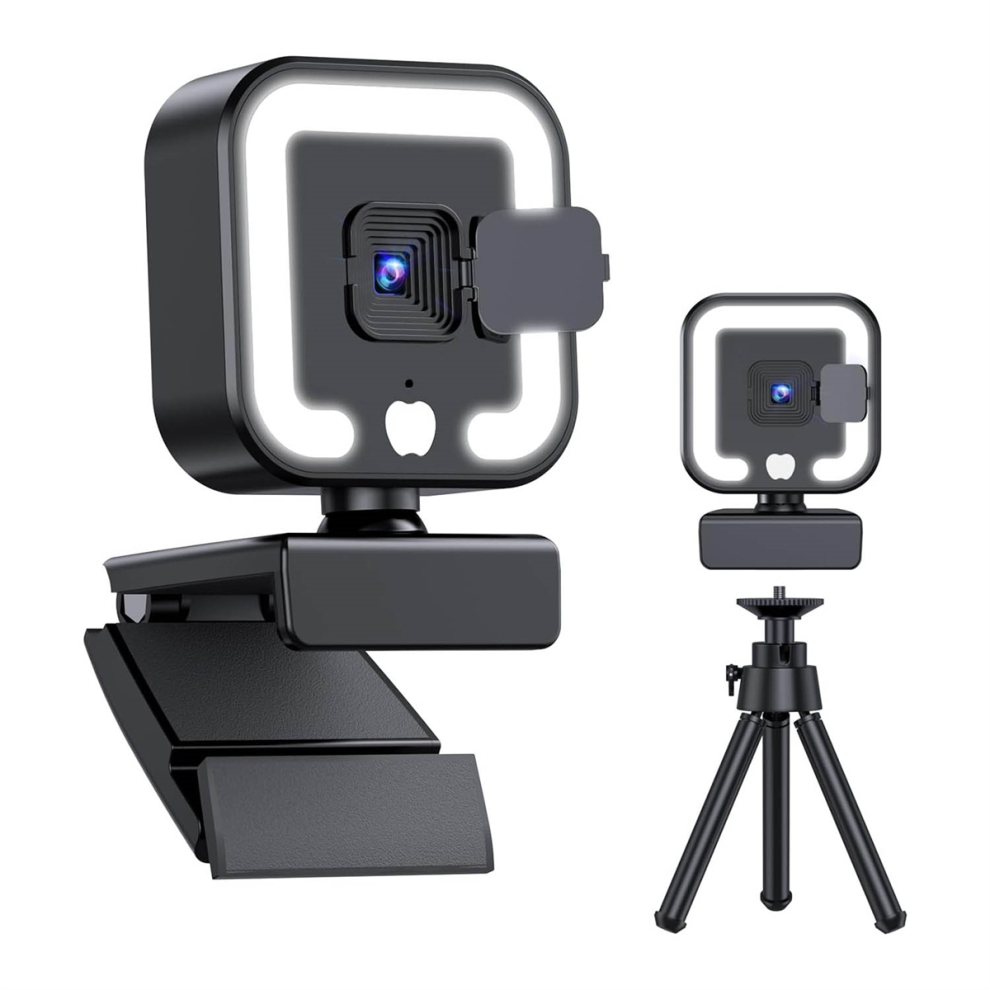 4K Webcam With Microphone&Fill Lamp, For Laptop Desktop Video Calling Light 4853878236356