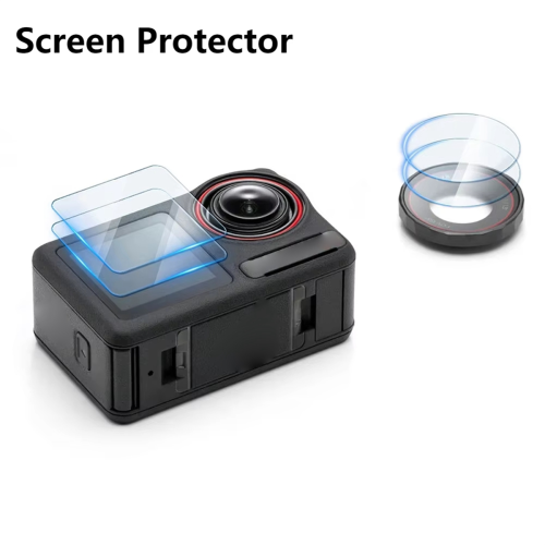 Voor Action 5 Pro Camera Lens Cover HD Screen Protector 2