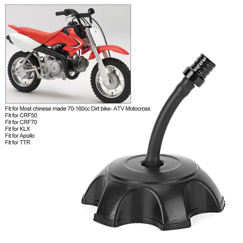 Universal Dirt Pit Bike Atv Plastic Fuel Tank Cover With Vent Valve Breather Hose Tube(Black) Black 4661324523628