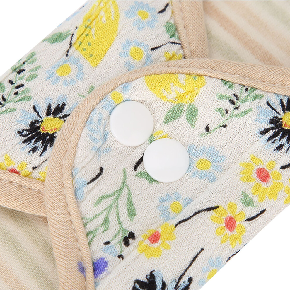 White Washable Cloth Menstrual Pad Fanshaped Wing Reusable Sanitary Napkin Panty Liner 250Mm