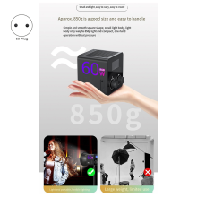 60 W:n valokuvaustäyttövalo, kannettava COB RGB -videovalo, EU-pistoke
