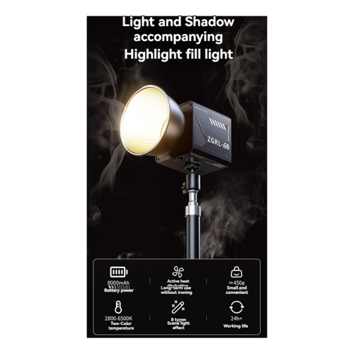 60W Profi-LED-Videoleuchte, Fotostudioleuchte, EU-Stecker 2