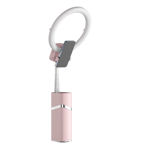 Mini bärbart LED-stativ för livestreaming rosa