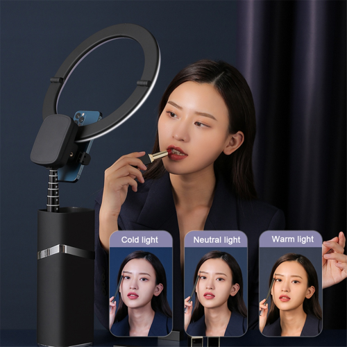 Mini bärbart LED-stativ för livestreaming rosa 2