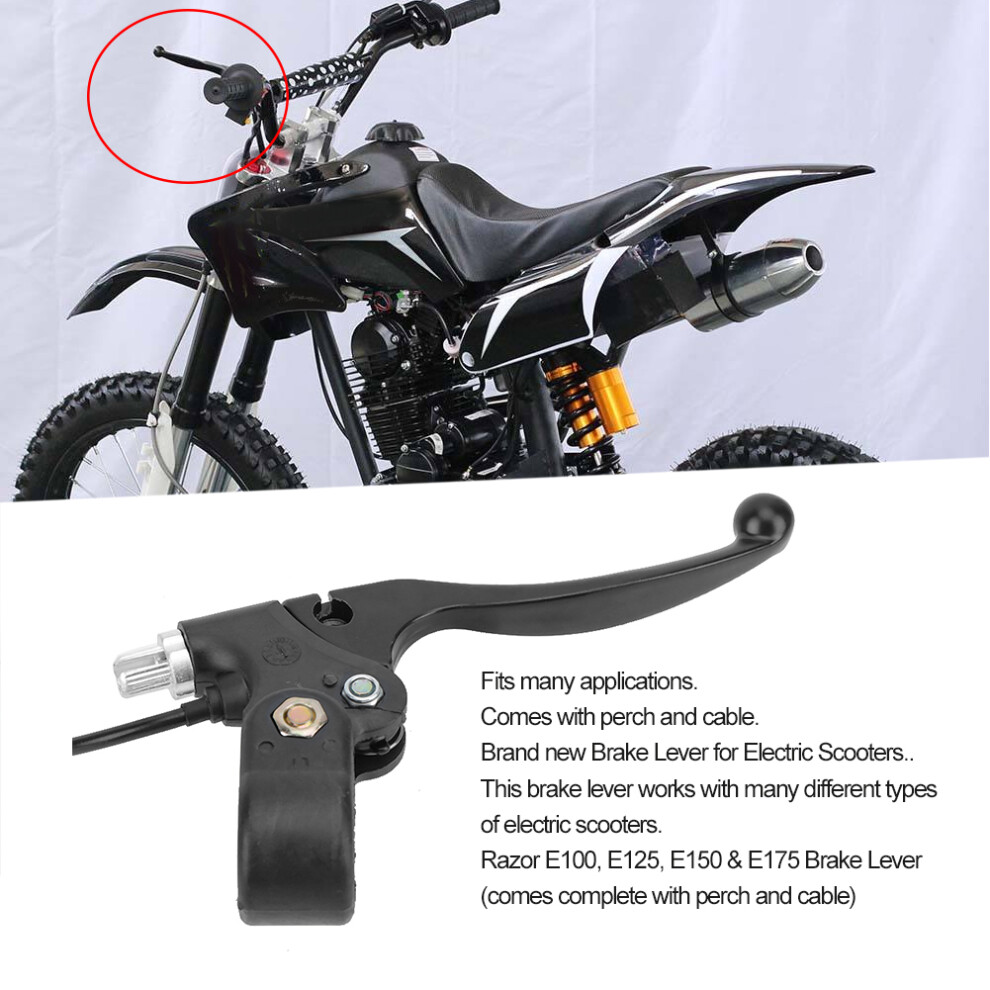 Left Hand Brake Lever Handle With Cable Fit For Pit Mini Dirt Bike Atv Scooter 47Cc 49Cc Black 7901324523752