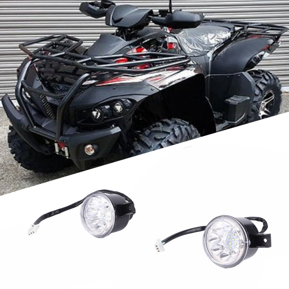 2Pcs 12V Led Left Right Headlight Lamp Fit For Bull Farm Quad Dirt Bike Atv 150Cc 250Cc 4661324523802