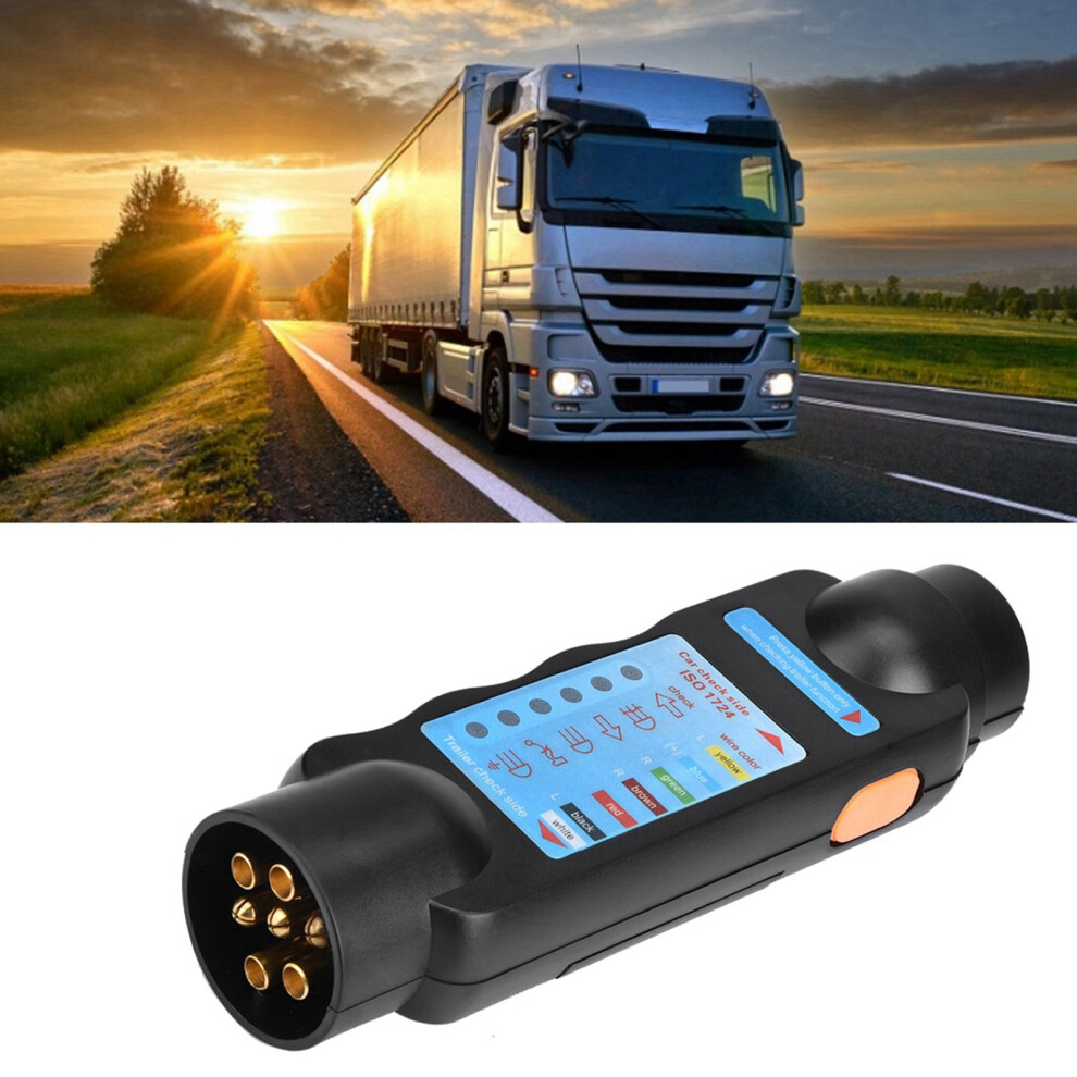 12V Trailer 7 Pin Towing Wire Circuit Wiring Tester Plug Connector Light/Blue 4621324524223