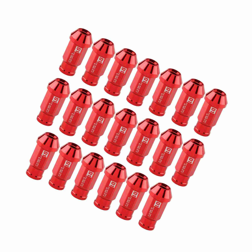 Car Tire Screw Racing Wheel Aluminum Nut M12x1.5 (Red) Red 7671324524164