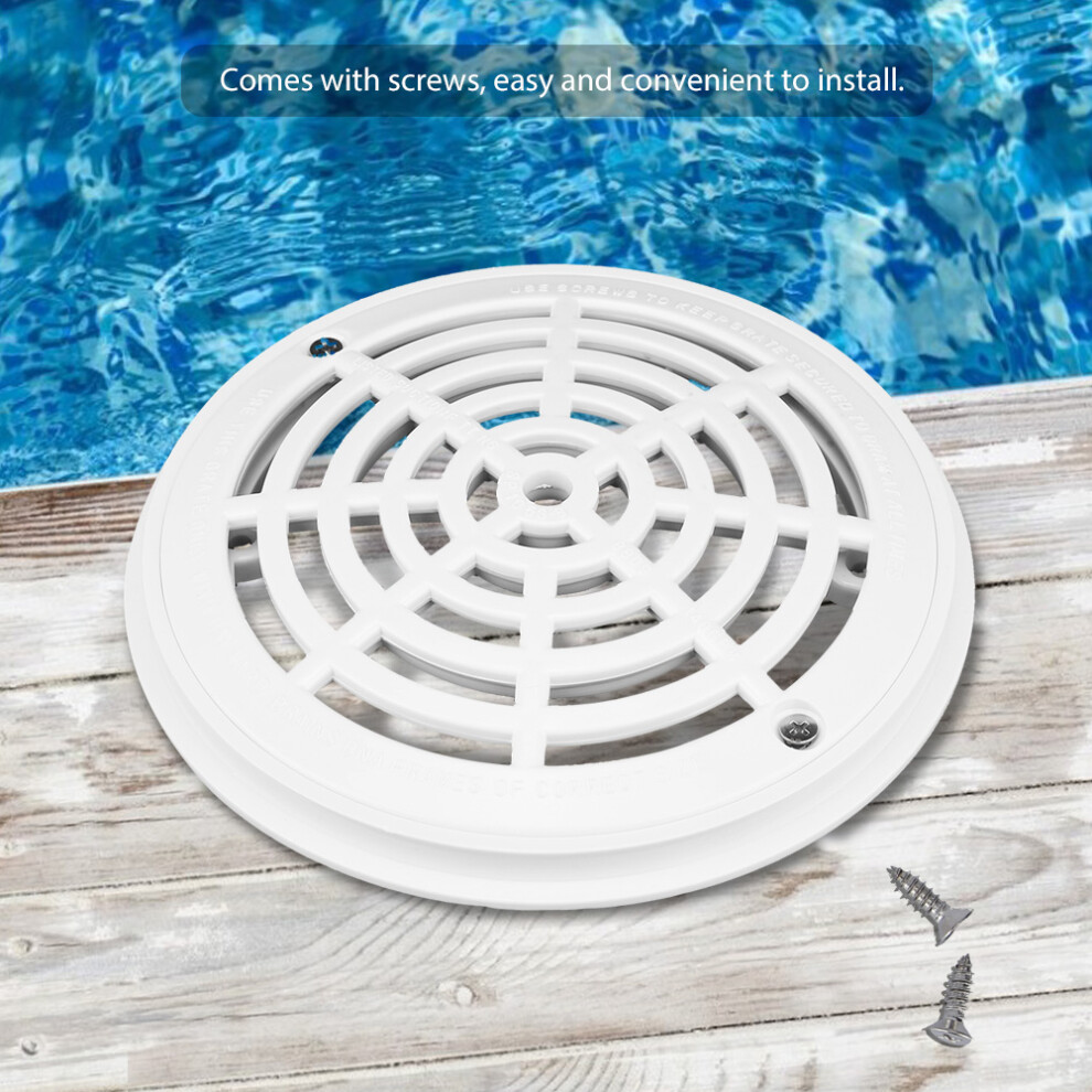 Plastic Pool Main Drain Cover With Screws Suit For Swimming Pools Replacement Accessary 5031324524052