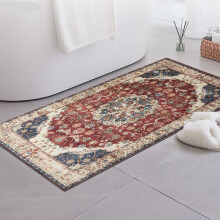 (40 x 60 cm (1 ft 4 in x 2 ft), Red Traditional) Traditional Runner Rugs Nonslip Kitchen Hallway Floor Carpets & Door Mats