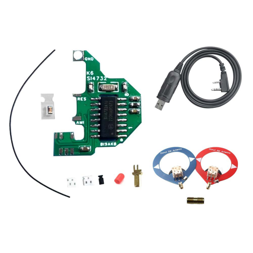 SI4732 Module en kristaloscillator + 2 donutantenne + programmeerkabel