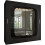 (Black, 150cm) Virginia Mirrored Sliding Wardrobe with LED Light 1
