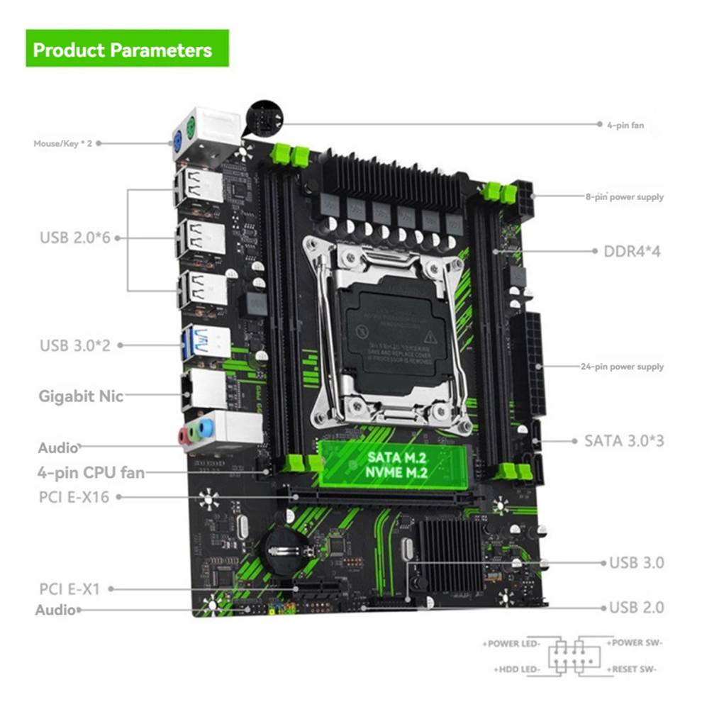 X99 Pr9 Motherboard Lga 2011-3 Set Kit With E5 2666V3 Cpu Processor 4853878254275