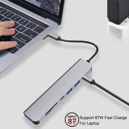 USB-dockingstation, hub, 4 USB-multipoortadapter, voor laptop 2