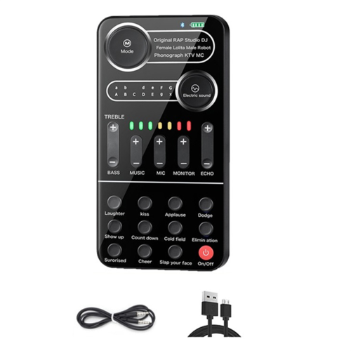 Placa de Som Voice Changer Live com 12 Tons Elétricos para Computador PC
