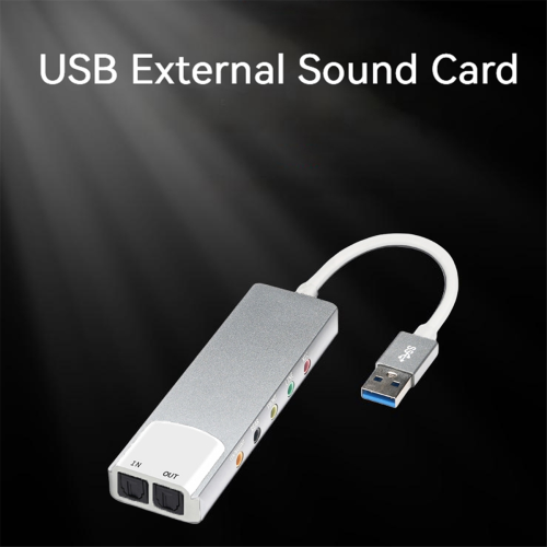 Convertitore audio esterno USB, scheda audio, adattatore per cuffie a 5.1 canali 2