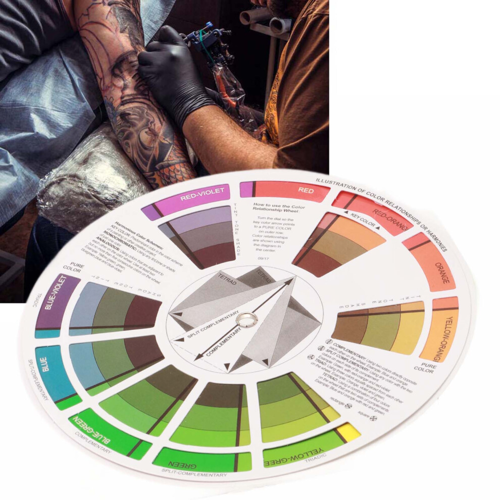 Tattoo Ink Color Wheel Chart Tattoo Pigment Mix Color Guide for Permanent Eyebrow Lip Tattoo