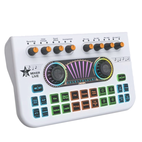 X3 Live Voice Mixer Audio Interface Console Live Sound Card weiß 2